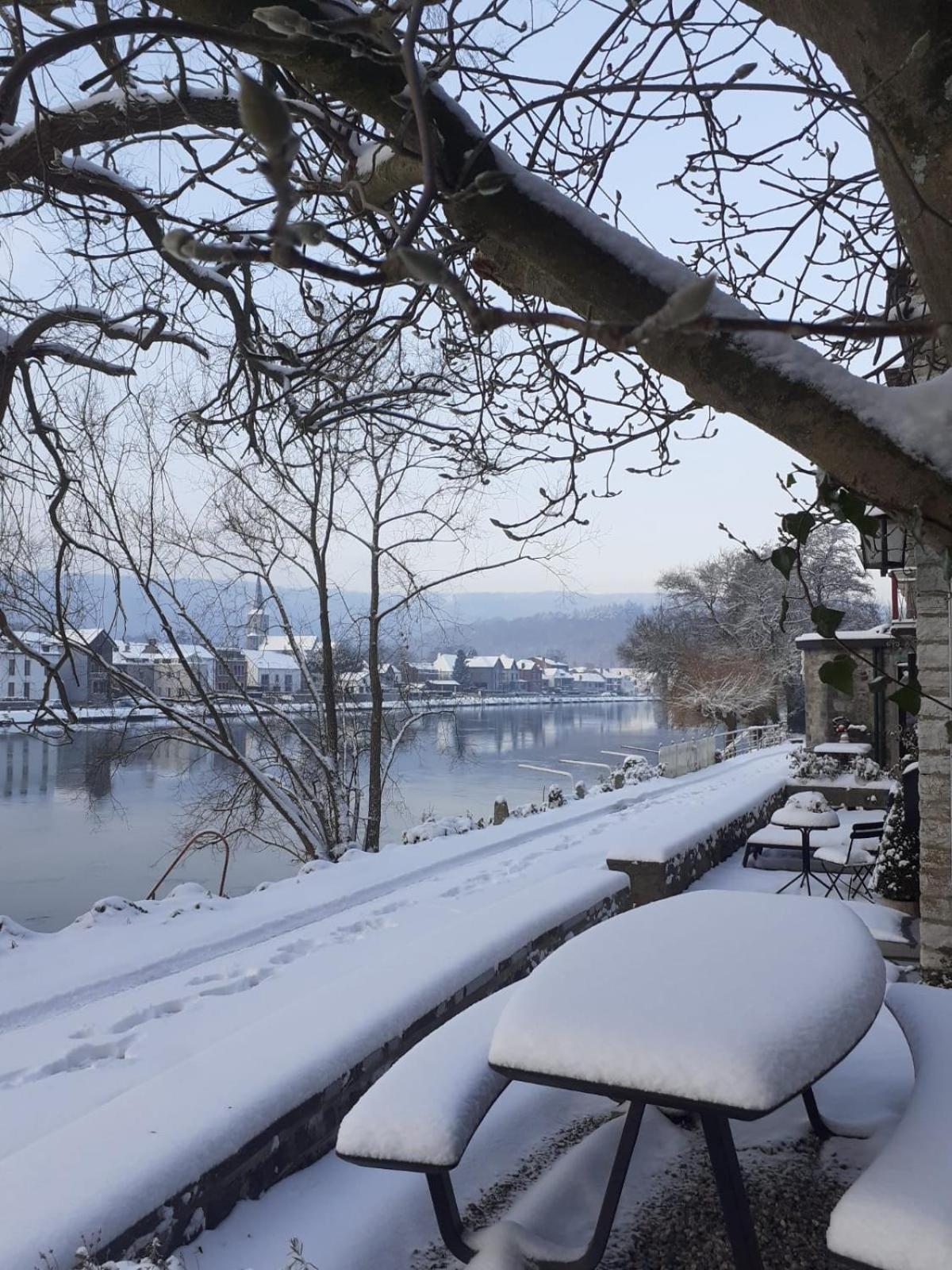Pieds Dans L'Eau Private Wellness Bordure De Meuse Lustin Exterior foto